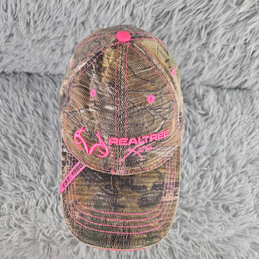 RealTree‎ Camouflage Pink Trim Baseball Cap One Size Fits Most Snapback OSFM